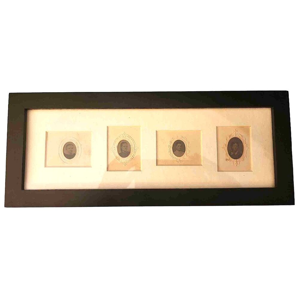 Very Nice GEM Miniature Tintype Frame with (4) Young Women